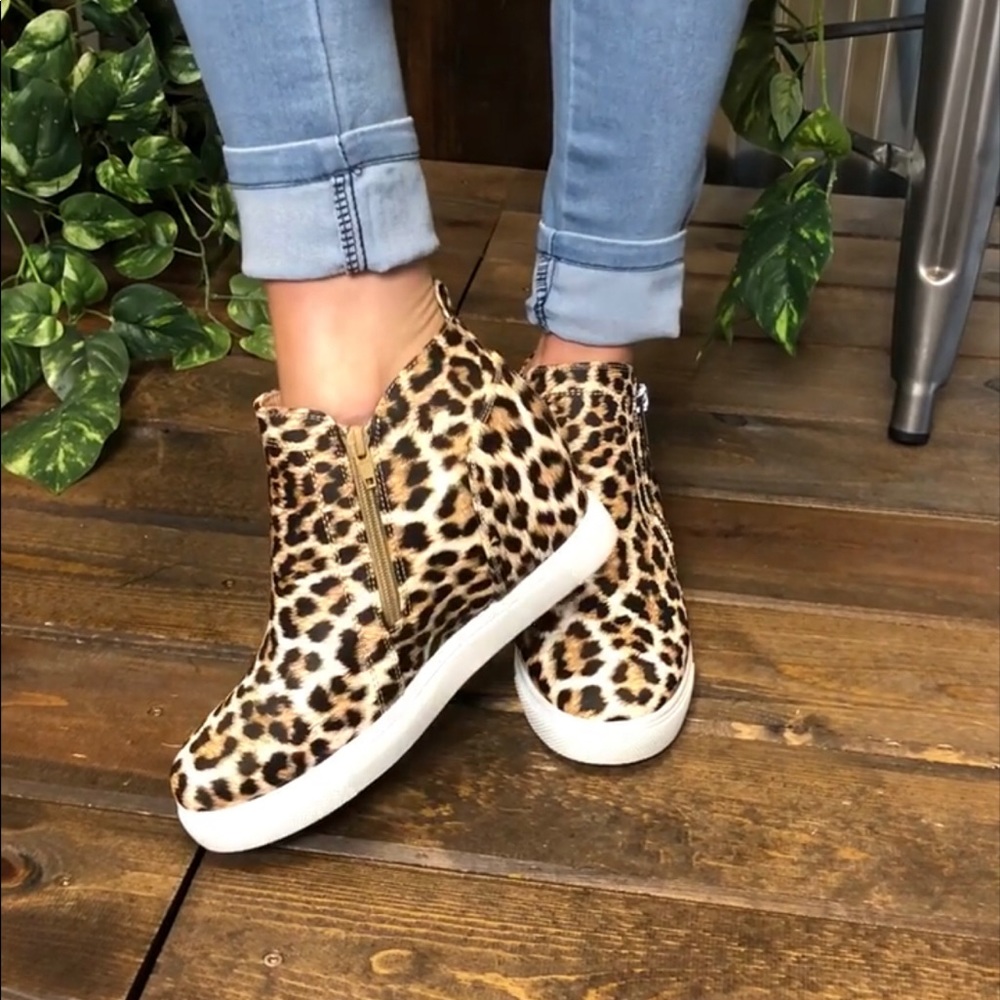 Leopard Print Booties